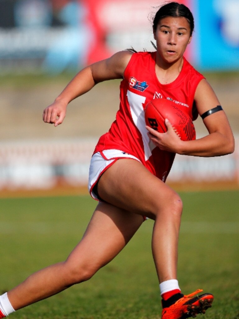 North Adelaide youngster Hannah Ewings. Picture – SANFL