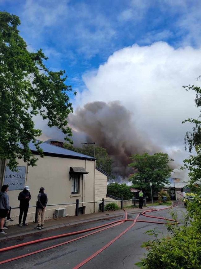 Smoke from the fire at Woolworths Stirling. Picture: Morgan Sette