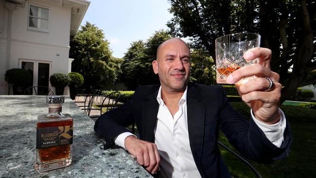 Entrepreneur David Prior with Bladnoch whisky. Picture: David Geraghty / The Australian.