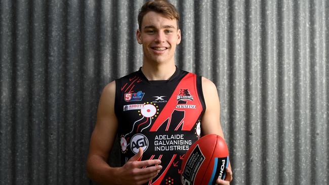 West Adelaide draft prospect Riley Thilthorpe. Picture: Tricia Watkinson