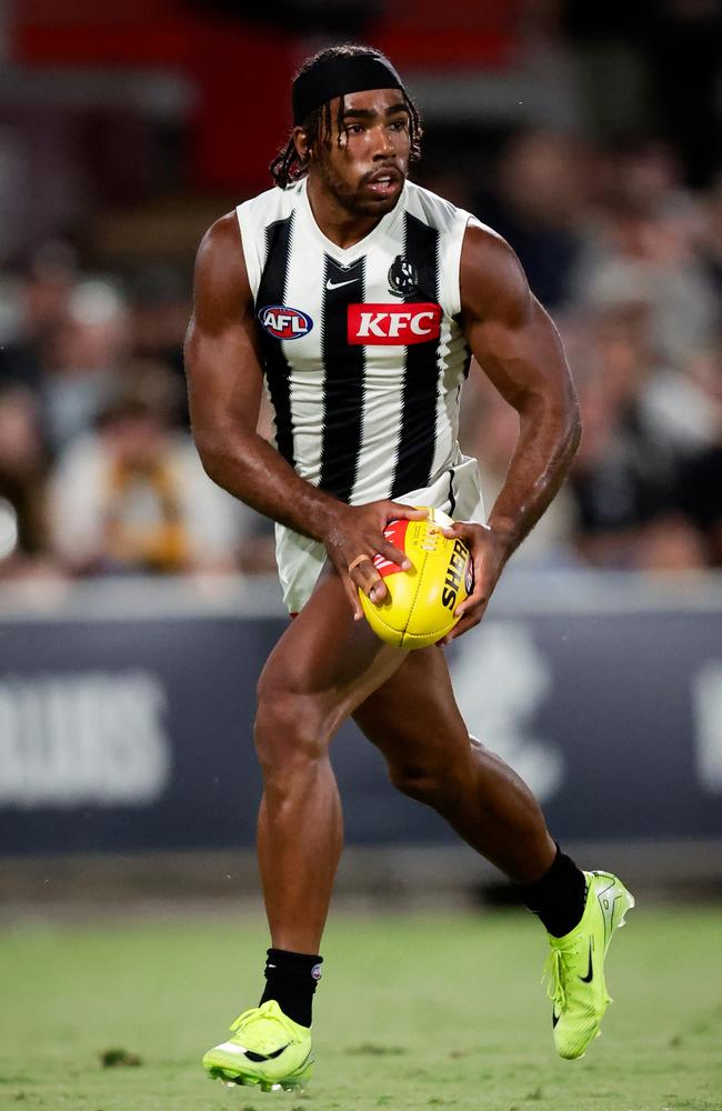 Isaac Quaynor battled turf toe all of last year. Picture: Dylan Burns/AFL Photos via Getty Images.