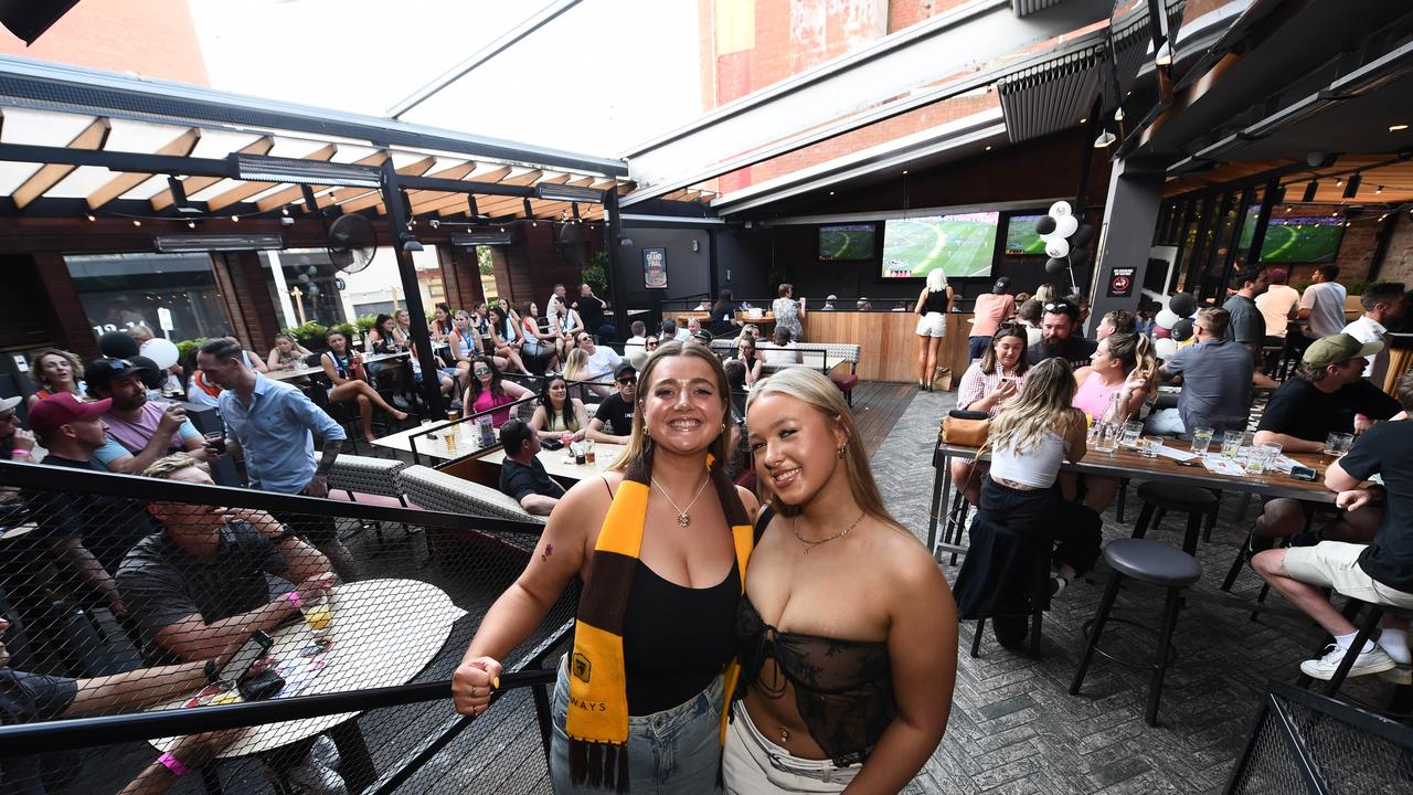 Eliza Ainsworth and Amy Murphy. AFL GF in Geelong.