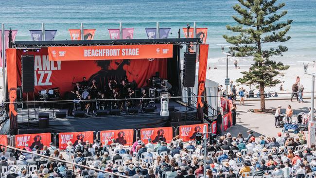 The Beachfront Stage, to accommodate some of top acts, will be set up for the 47th Manly Jazz festival, on from September 20-22. Picture: Northern Beaches Council