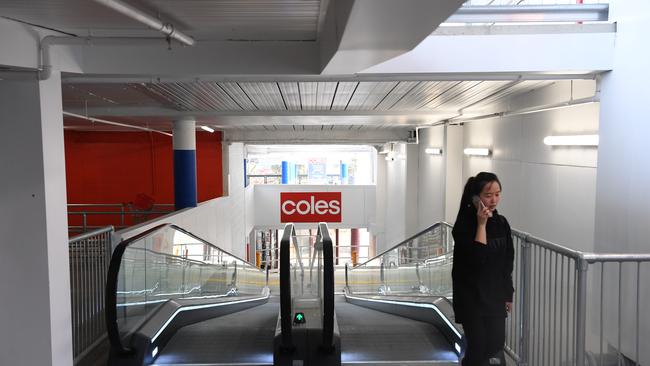 Travelators have replaced the old ramp walkway. Picture: James Ross.