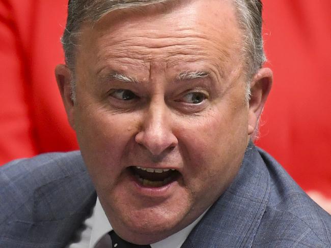 Australian Opposition Leader Anthony Albanese speaks during House of Representatives Question Time at Parliament House in Canberra, Monday, June 15, 2020. (AAP Image/Lukas Coch) NO ARCHIVING