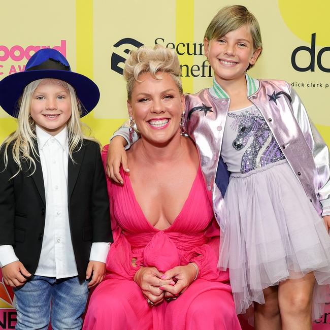 Jameson Moon Hart, P!nk, and Willow Sage Hart. Picture: Getty