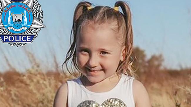 Four-year-old Cleo Smith, who disappeared from her family’s tent in Western Australia during the early hours of October 16. Picture: AFP Photo/Western Australian Police Force