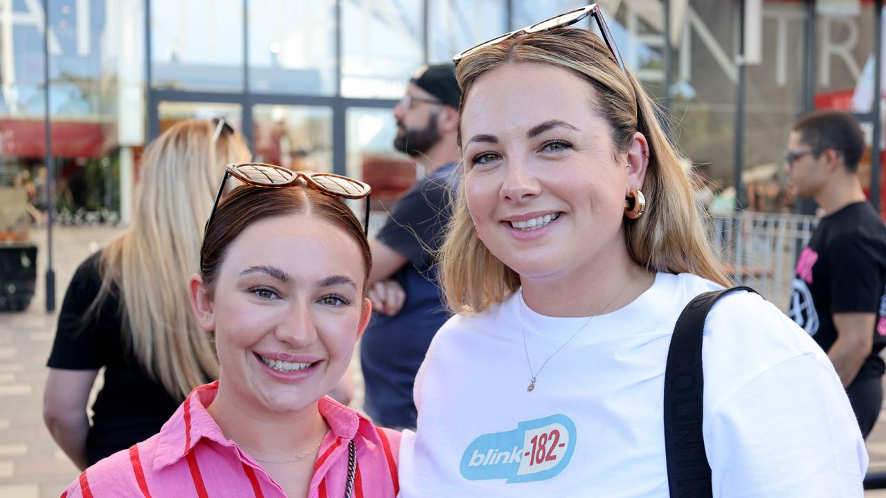 Blink 182 fans at the Adelaide Entertainment centre. Picture: Kelly Barnes