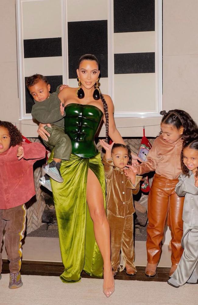 Kim Kardashian will ‘go for full custody of her four kids’ with Kanye. Picture: Instagram