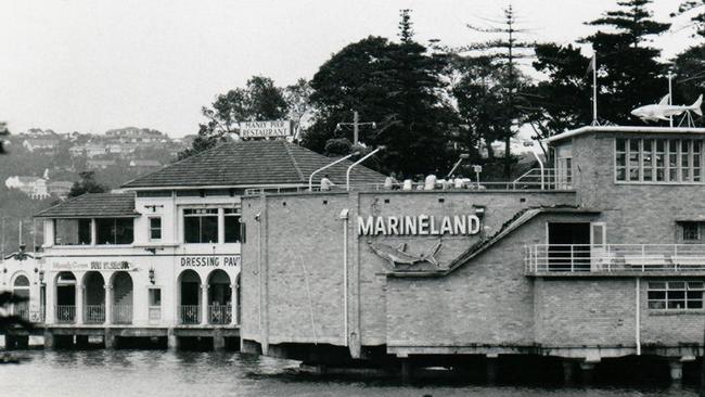 The Marineland aquarium in the 1970s on the site of the now abandoned Sea Life Aquarium at Manly Cove. Picture: Northern Beaches Council Library