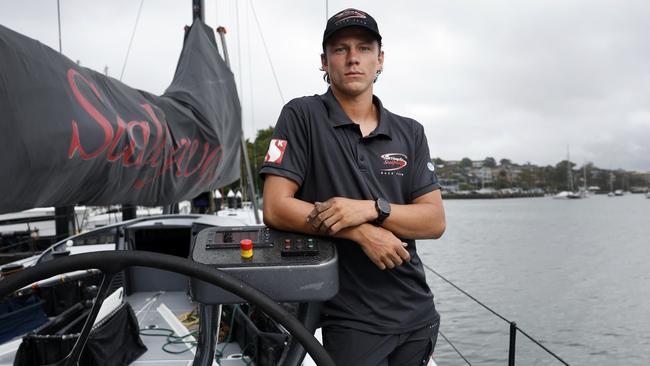 Scallywag’s Ryan Ewings at 19 is the youngest boat captain in the fleet. Picture: Richard Dobson