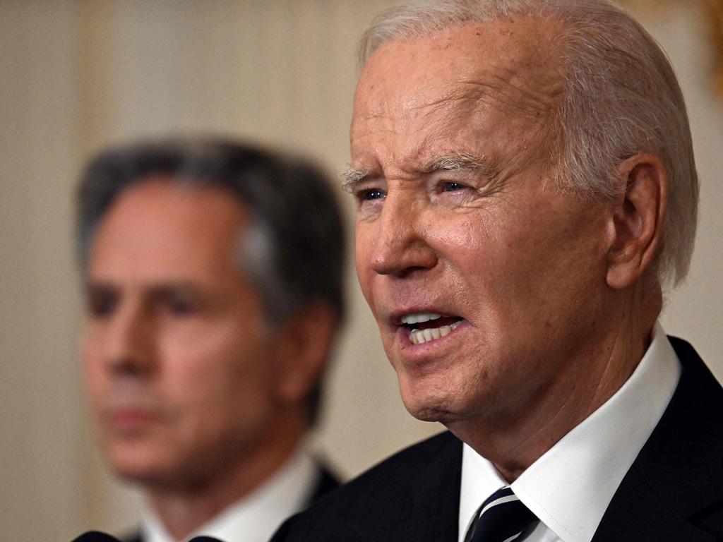 US President Joe Biden with Secretary of State Antony Blinken. Picture: Jim Watson/AFP