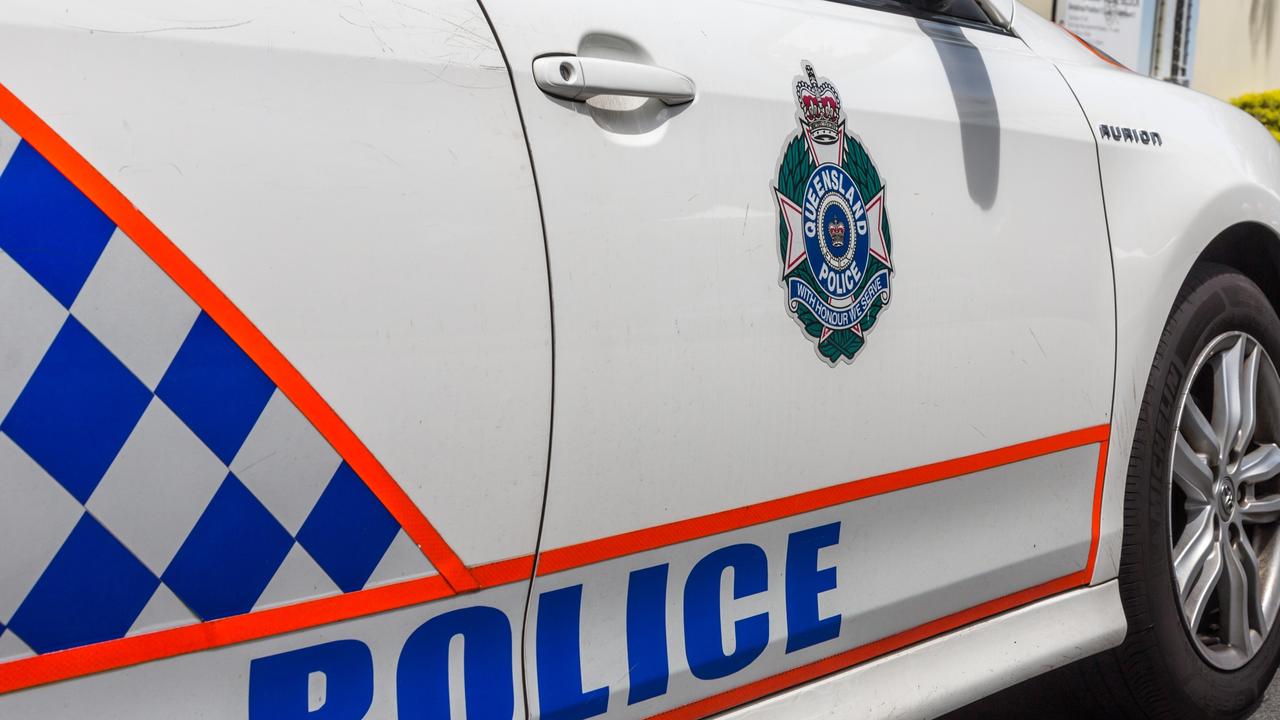 Police have fined a truckie after a violent outburst at Wallangarra on Wednesday.