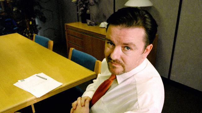 Not ideal: David Brent struggles in the competency stakes in TV show ?The Office? Picture: Supplied. 