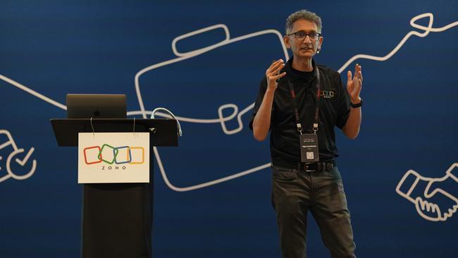 Zoho chief strategy officer Vijay Sundaram at the Zoholics conference in Austin, Texas.