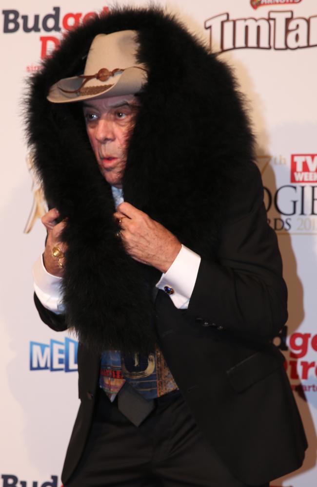 Molly Meldrum on the red carpet at the 57th Logie Awards at Crown Casino in Melbourne. Picture: Tim Carrafa