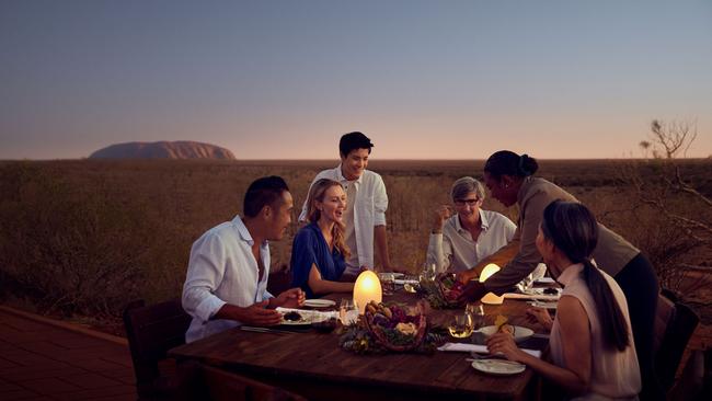 At sunset, the french-kissing flies dissapear, and you can enjoy a dining experience you'll never forget...