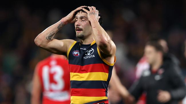 The Crows’ road woes cost them a finals berth, among other things. Picture: Sarah Reed/AFL Photos via Getty Images