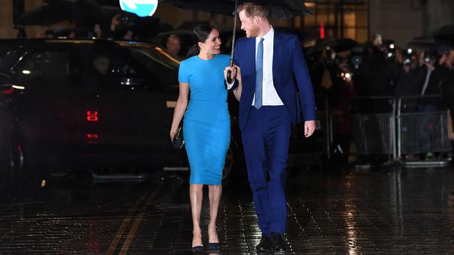 Meghan and Harry in London on March 4. Picture: AP