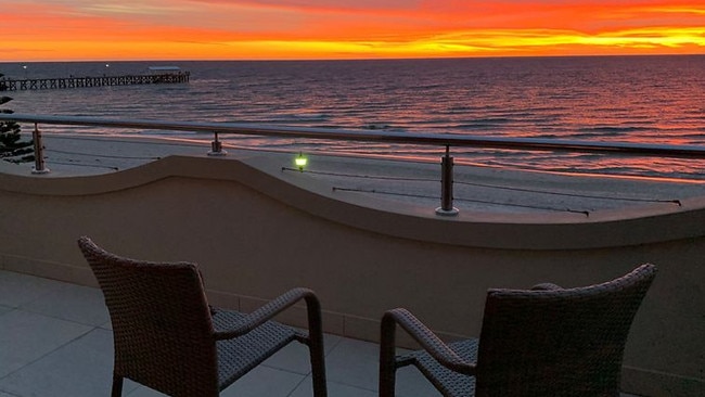 The stunning view from a home on the Esplanade at Henley Beach that topped western sales this year. Picture: realestate.com.au