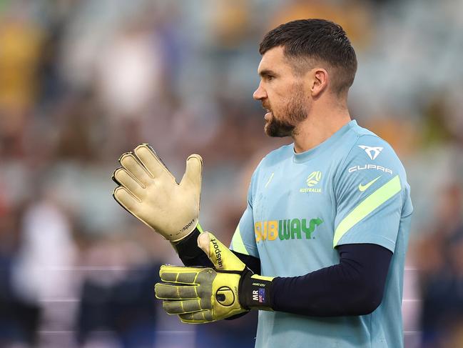 Socceroos captain Mat Ryan is among the PFA men’s player of the year nominees. Picture: Mark Kolbe/Getty Images