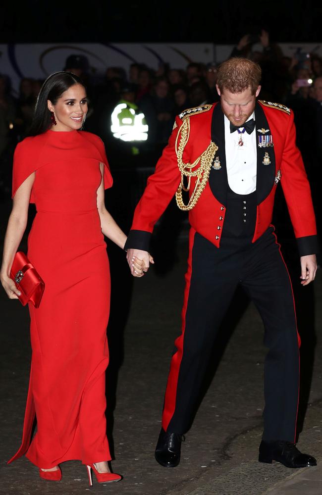 Meghan, pictured here with Harry at The Mountbatten Festival of Music at the Royal Albert Hall in London in early March, was tipped to attend the Met Gala. Picture: Simon Dawson/AFP