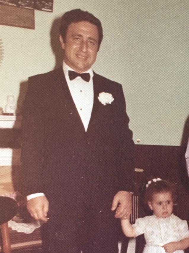 Gladys Berejiklian and her father Krikor when she was a flower girl in Manly in 1972.