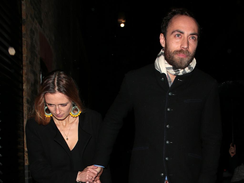 James Middleton and new fiancee, Alizee Thevenet. Picture: Splash News