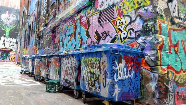 Robert Doyle says bad graffiti has replaced good street art in Hosier Lane. Picture: Josie Hayden