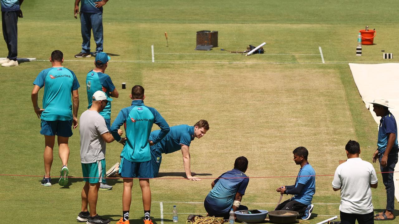 The wicket in Ahmedabad hasn’t offered much for the bowlers. (Photo by Robert Cianflone/Getty Images)