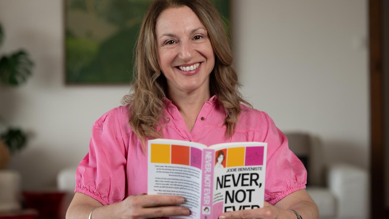 Jodie Benveniste with her debut book, Never, Not Ever: “I’ve had 70-year-old men loving it, so many grandmas, parents.” Photo: Naomi Jellicoe