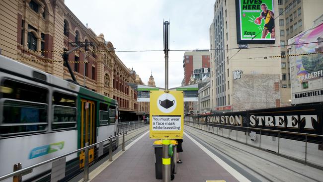 Melbourne’s CBD was subdued over lockdown.