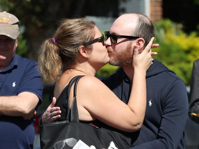 Weekend Auction at 49 Macauley Street in Leichhardt today with a winning bid of 1,590,000 dollars. The auctioneer was Clarence White and the winning bidders were Brendan and Joann Bell (pictured). Picture: David Swift