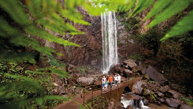 The amazing waterfalls. Photo supplied by Tourism &amp; Events Queensland