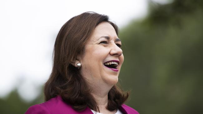 Premier Annastacia Palaszczuk’s satisfaction rating has jumped from a dismal 29 per cent at the start of the year to 49 per cent at the latest count. Picture: News Corp/Attila Csaszar