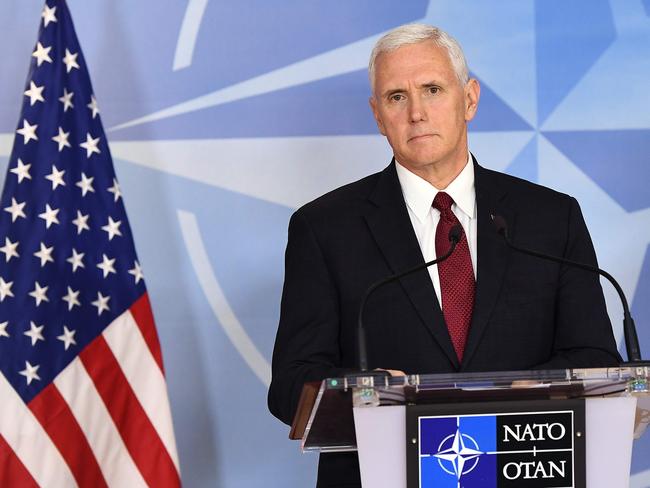US Vice President Mike Pence said Donald Trump expects real progress on NATO. Picture: AFP/Emmanuel Dunand