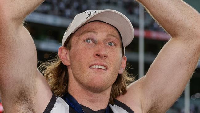 Collingwood premiership defender Nathan Murphy has retired aged 24. Picture: Russell Freeman / Getty Images