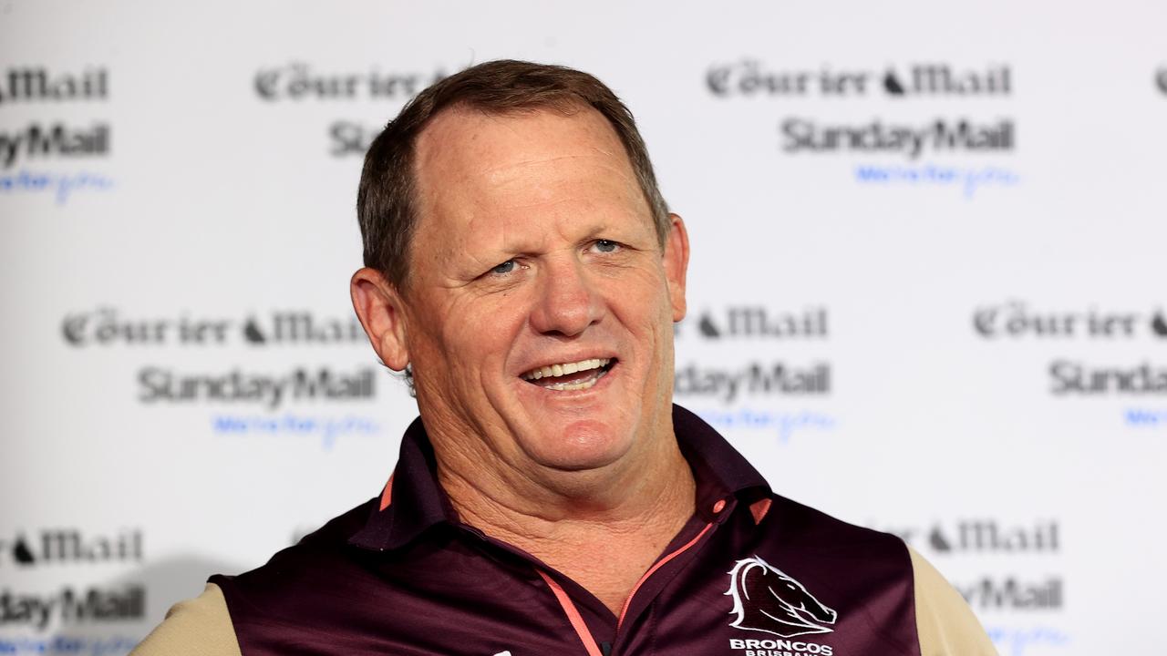 Kevin Walters has vowed to ‘do a Wayne’ on Wayne Bennett, ordering his Broncos to get in the Dolphins faces in the Battle of Brisbane. Picture: Adam Head.