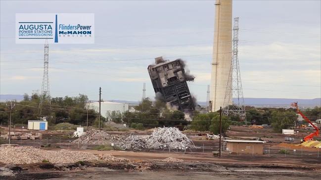 The Northern Power Station bunker gets demolished