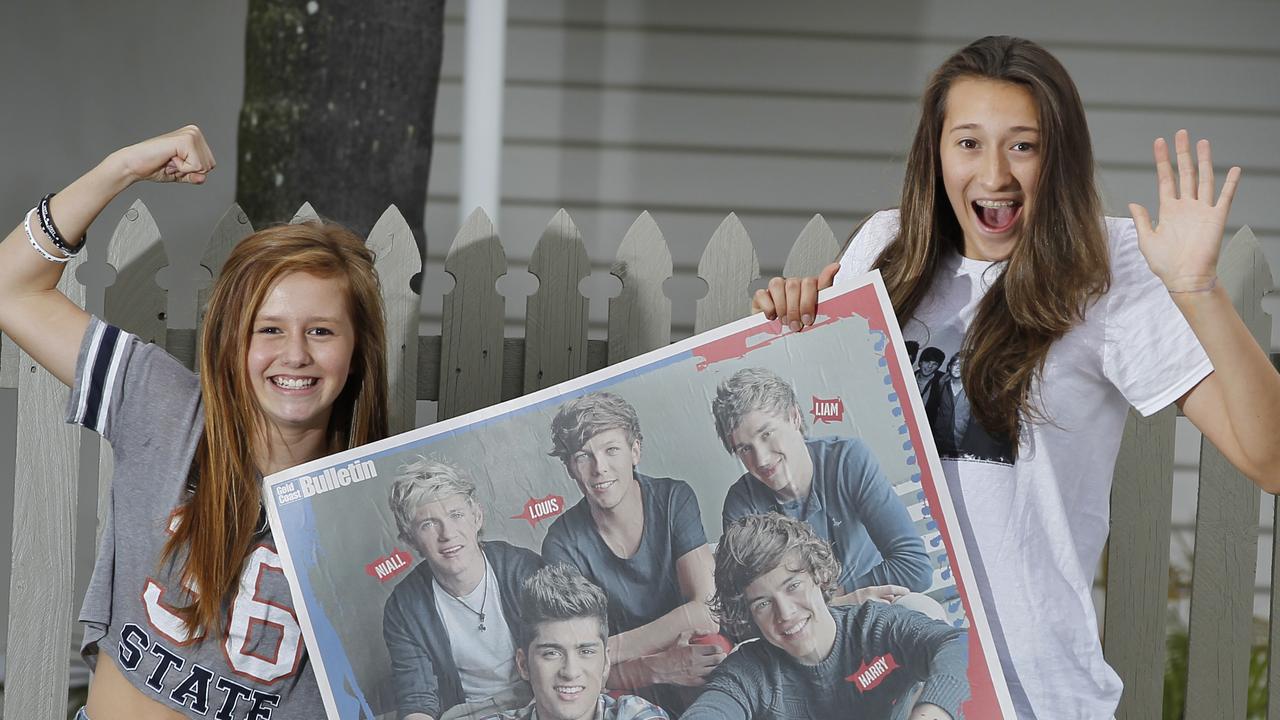 One direction fever hit the Gold Coast and Tia Schwalger and Littly Dutton were both excited.