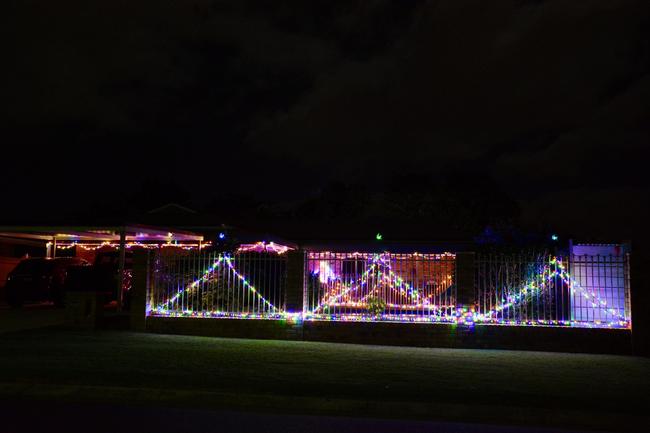 Christmas lights in Field St in West Mackay. Picture: Rae Wilson