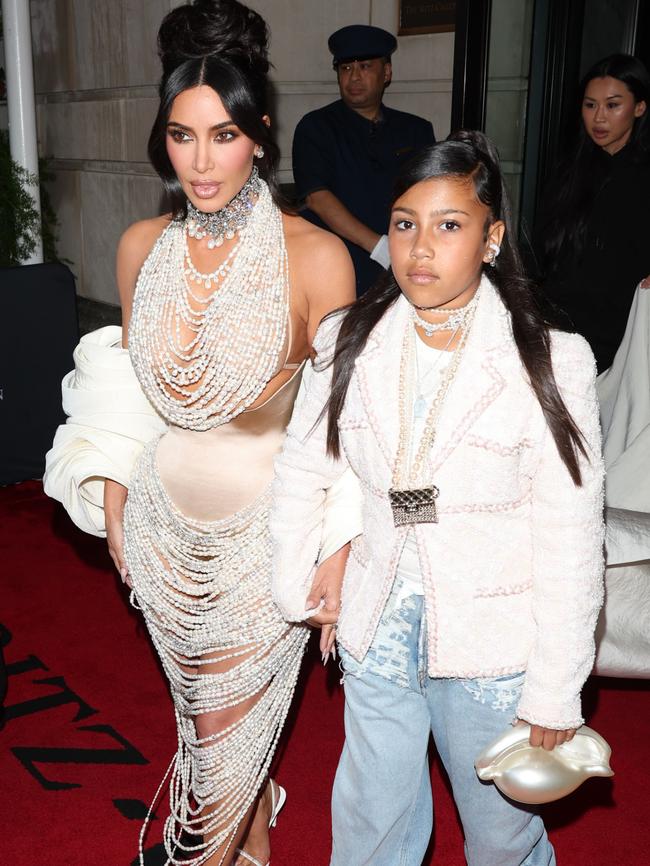 Kim Kardashian and daughter North West. Picture: MEGA/GC Images