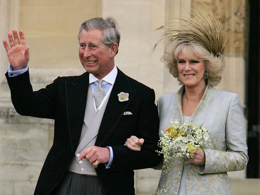 Charles and Camilla on their wedding day in 2005. Picture: Alastair Grant/AFP