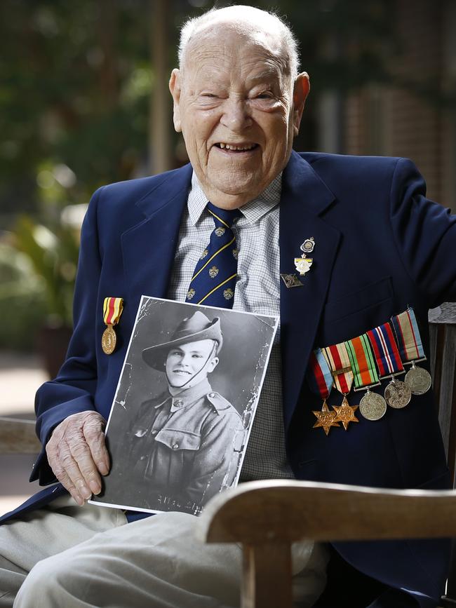 Don Simpson, 102, enlisted in 1940. Picture: David Caird