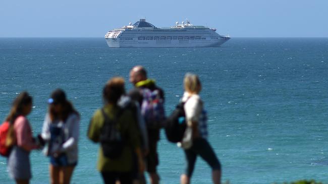 A P &amp; O Cruise ship in the English Channel. Picture: AFP