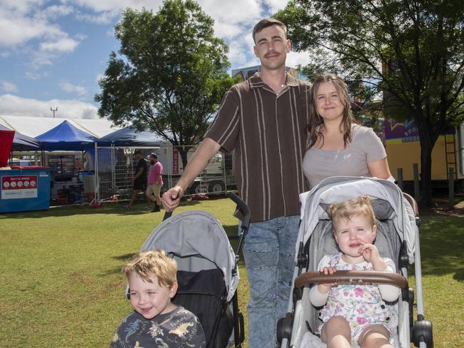 Sean Adamson, Oliver Adamson, Kayla Costello, Paisley Costello Mildura Show 2024. Picture: Noel Fisher