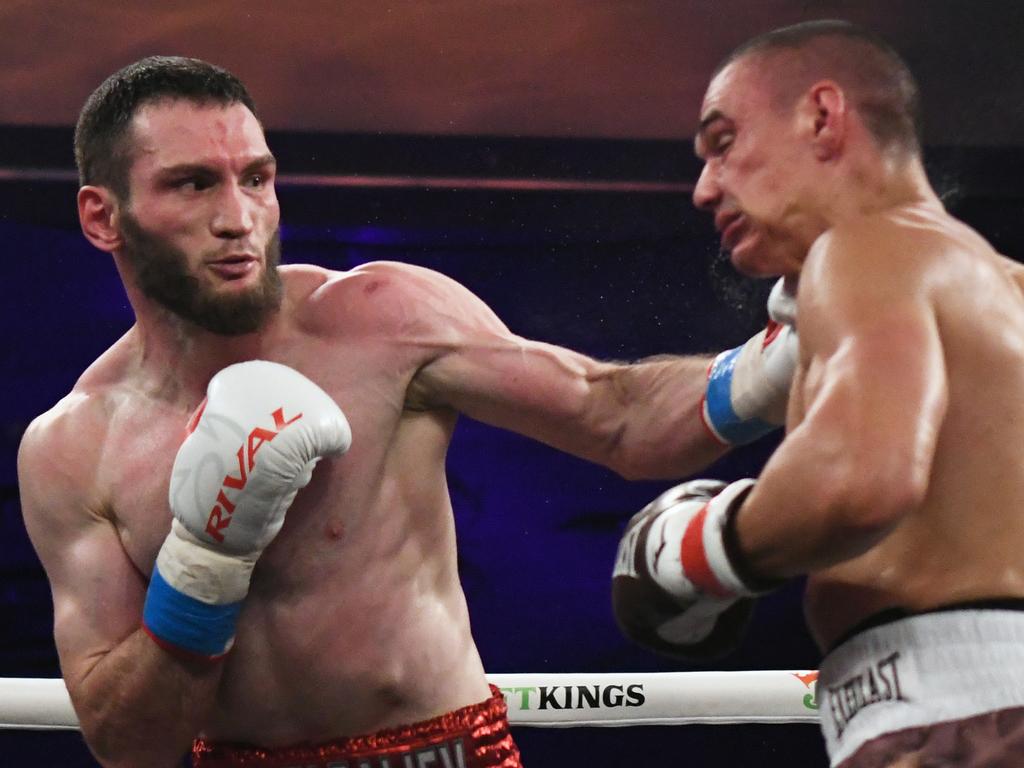 Fenech explains how Murtazaliev was able to land his heavy left hook. Picture: Paul Hennessy/Anadolu via Getty Images