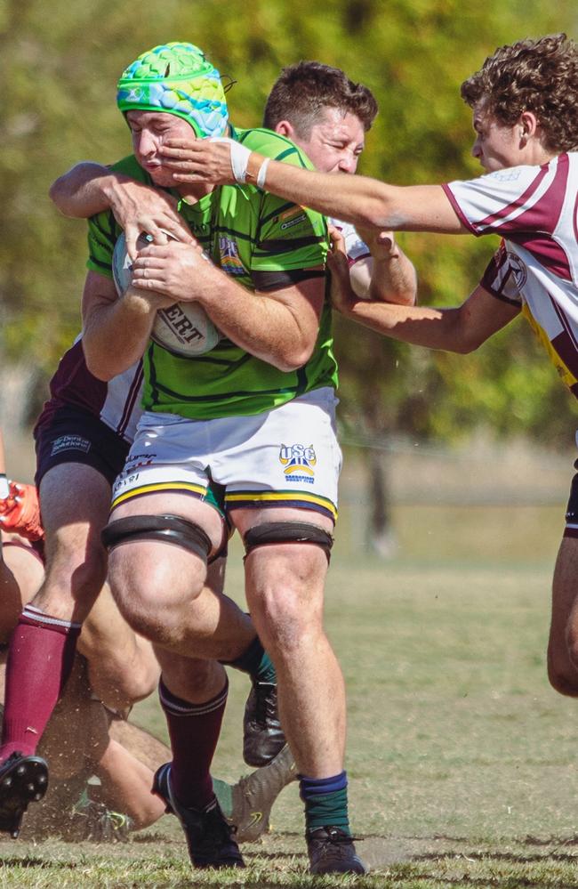 Logan Pickering of the USC Barbarians. Picture: Jack Riddiford