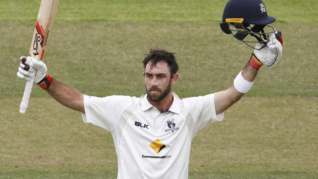 Glenn Maxwell is the leading runscorer in the Sheffield Shield, which included a double century. Picture: AAP