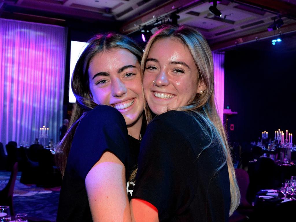 Romaney Berry and Indi Dally-Watkins at the Perry Cross 'Everything is Possible' Ball at The Star Gold Coast. Picture: Regina King